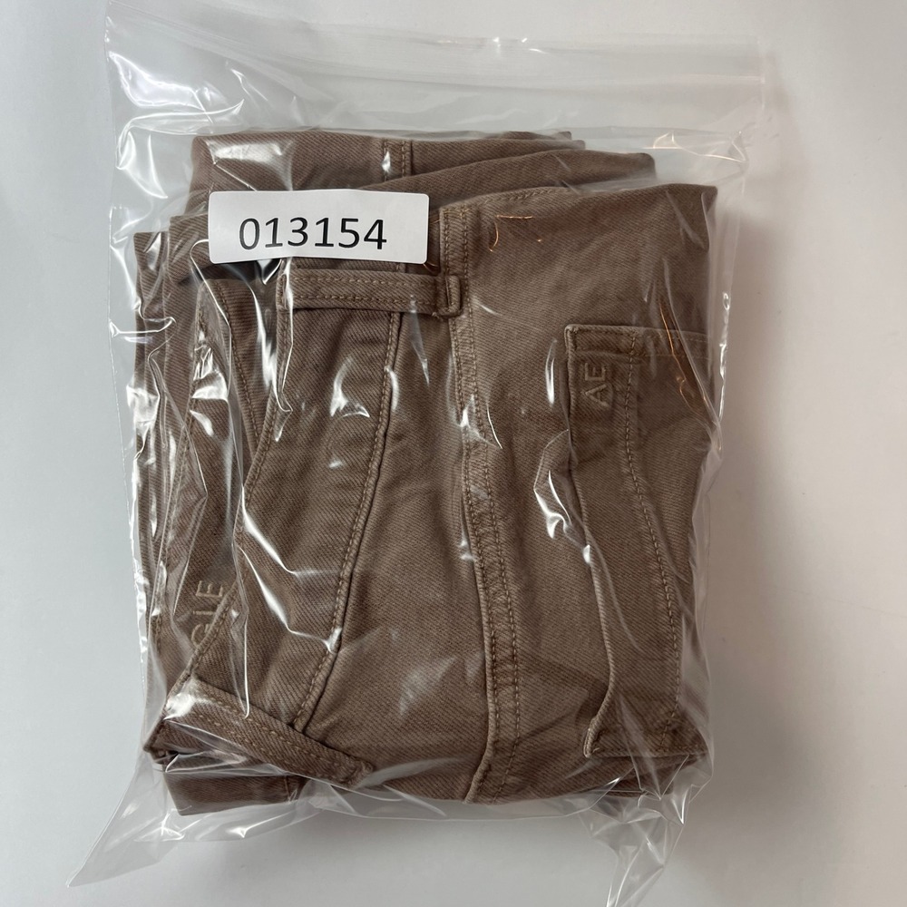 American Eagle Pants Womens 2 Brown Super High Rise Baggy Wide Leg Carpenter Y2K - Picture 8 of 8